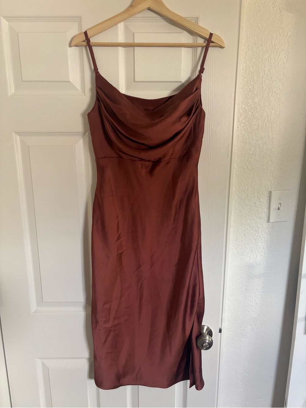 Revelry Skye Satin Cowl Neck Slip Dress size 8